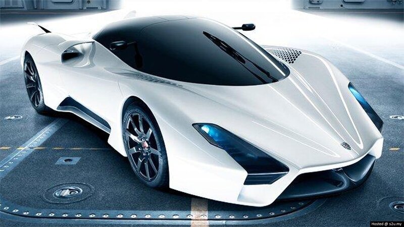 White Futuristic Sports Car — 3d Render
