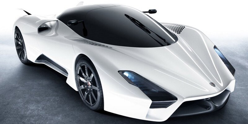 white futuristic sports car