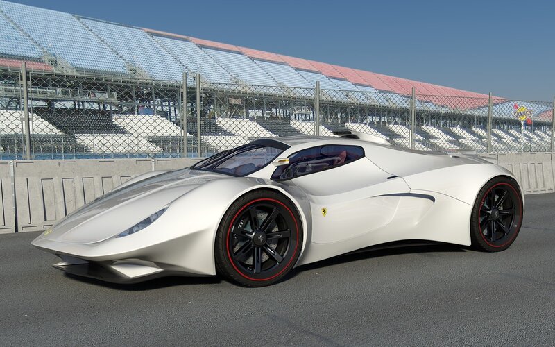 White Futuristic Sports Car — Calm