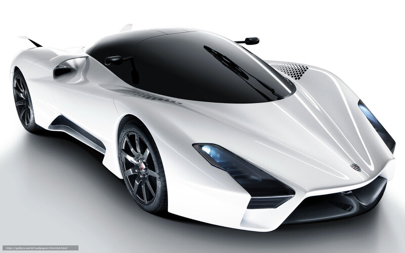 White Futuristic Sports Car — Sleek