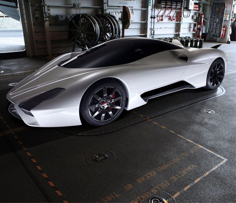 White Futuristic Sports Car — Technical