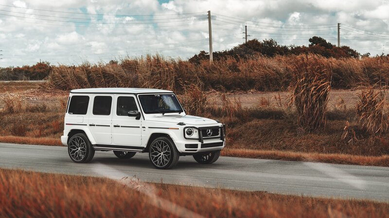 White G-wagon Suv — Calm