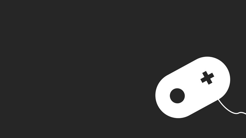 White Game Controller — Black