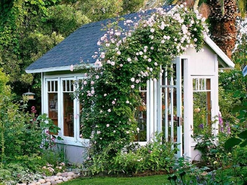 White Garden Shed