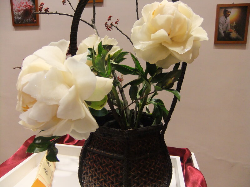 White Gardenias in Basket