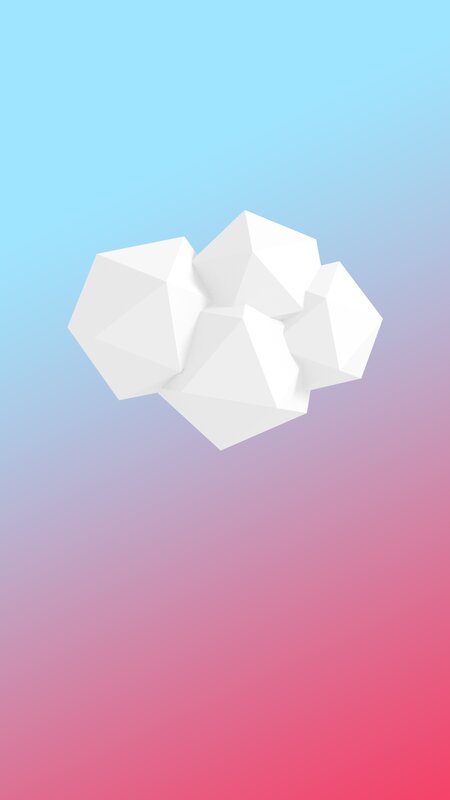 White Geometric Cloud