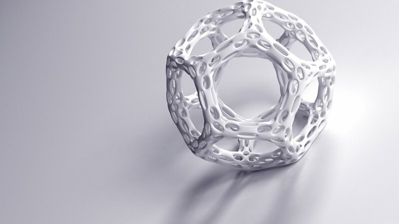 white geometric lattice sphere