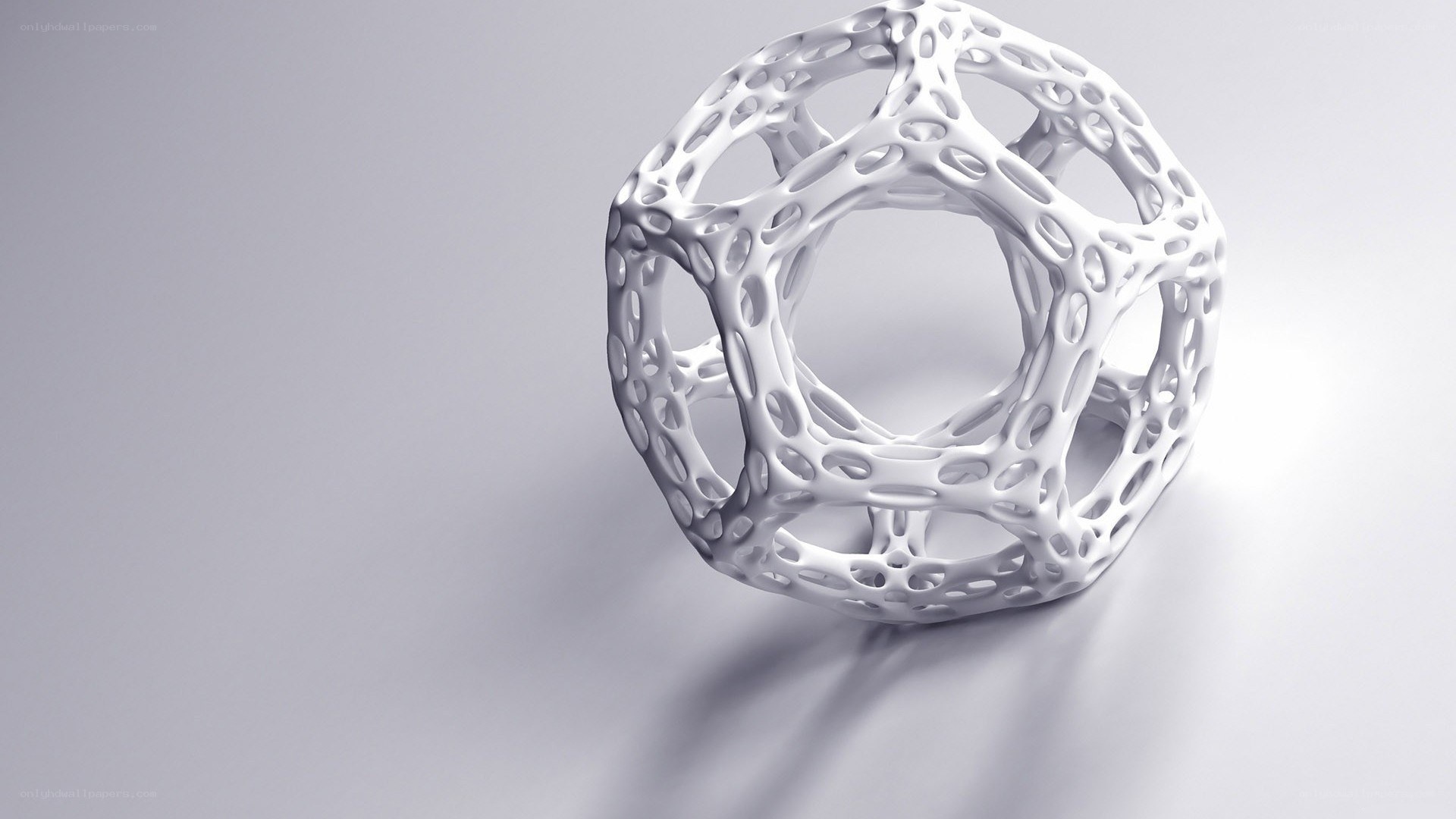 white geometric lattice sphere