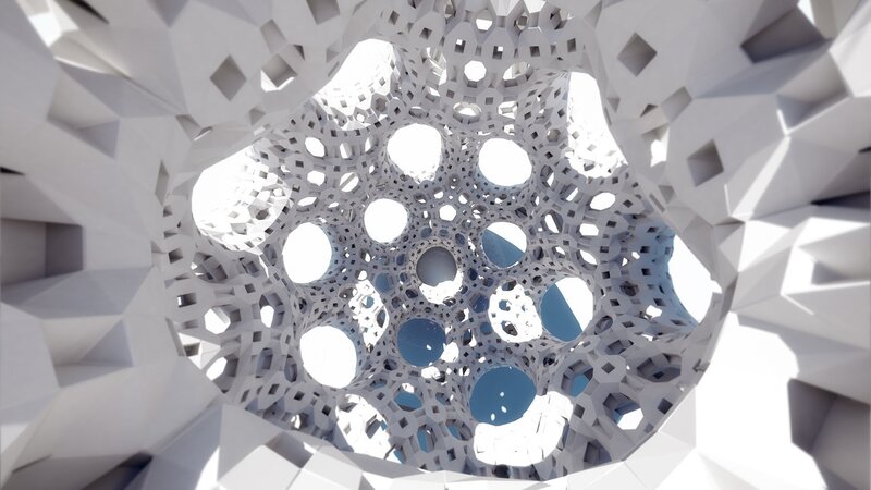 White Geometric Lattice Structure
