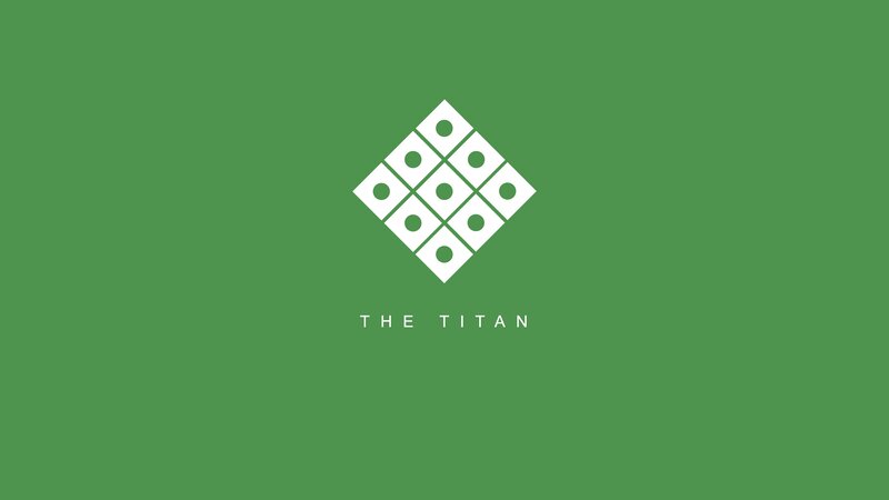White Geometric Logo — Green