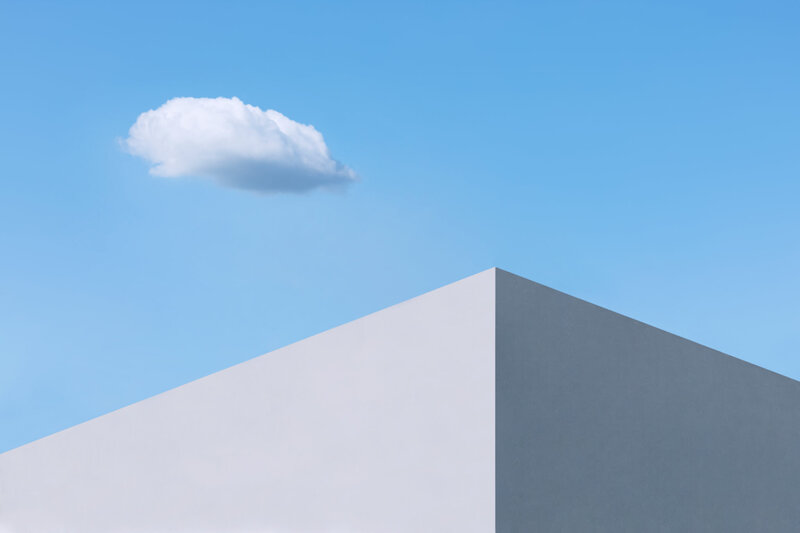 White Geometric Shape