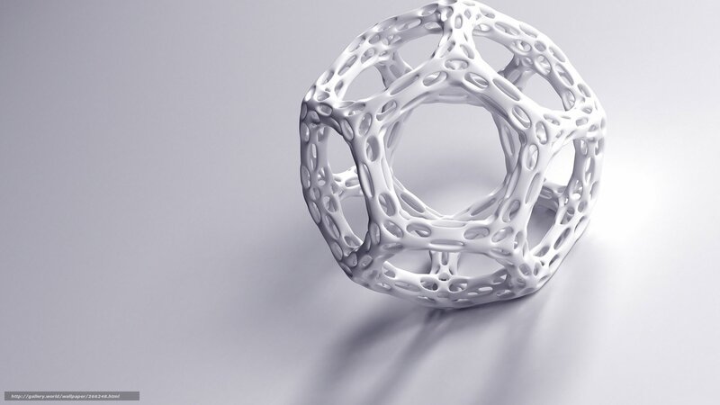 White Geometric Sphere