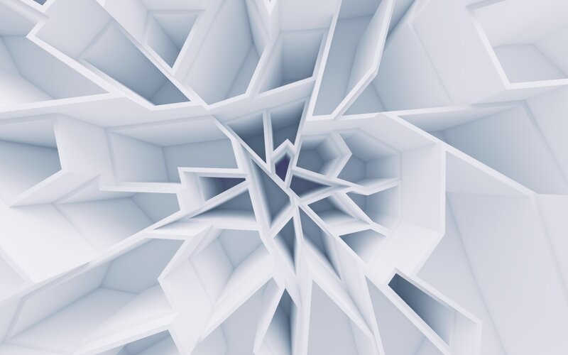 White Geometric Structure — Minimalist
