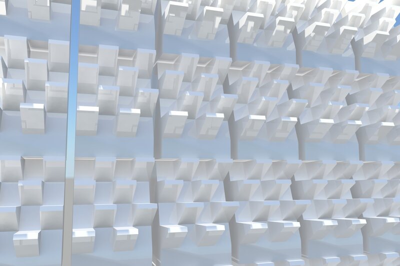 White Geometric Wall