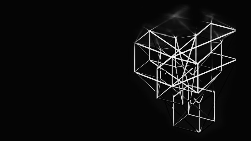 White Geometric Wireframe