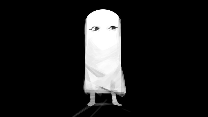 White Ghost Figure — Mysterious