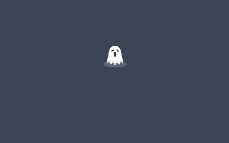 White Ghost Icon — Gray