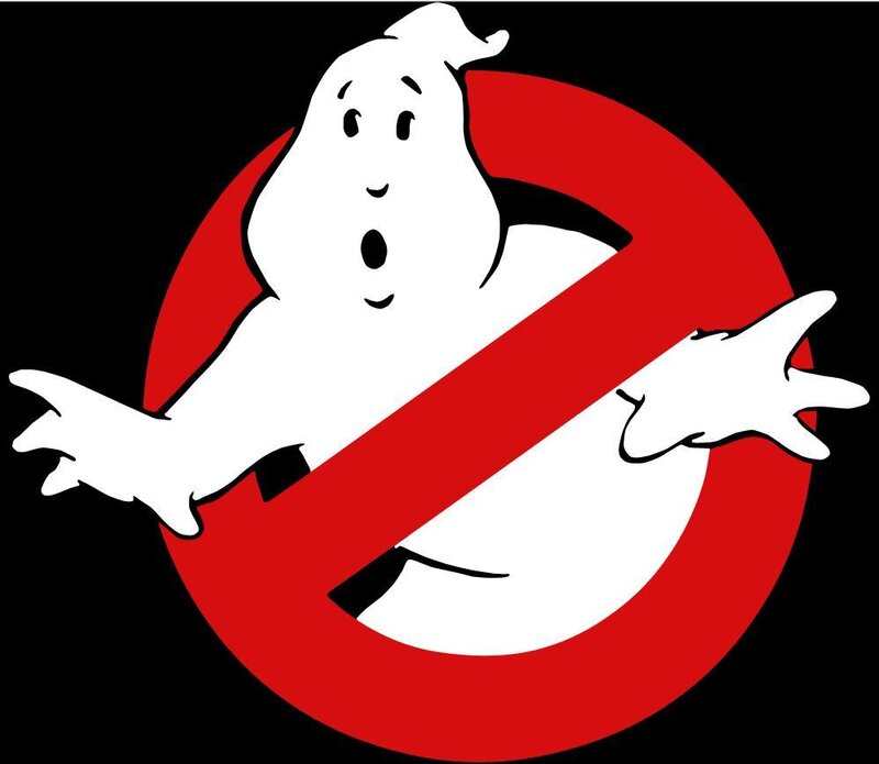 White Ghost in Red Circle — Playful