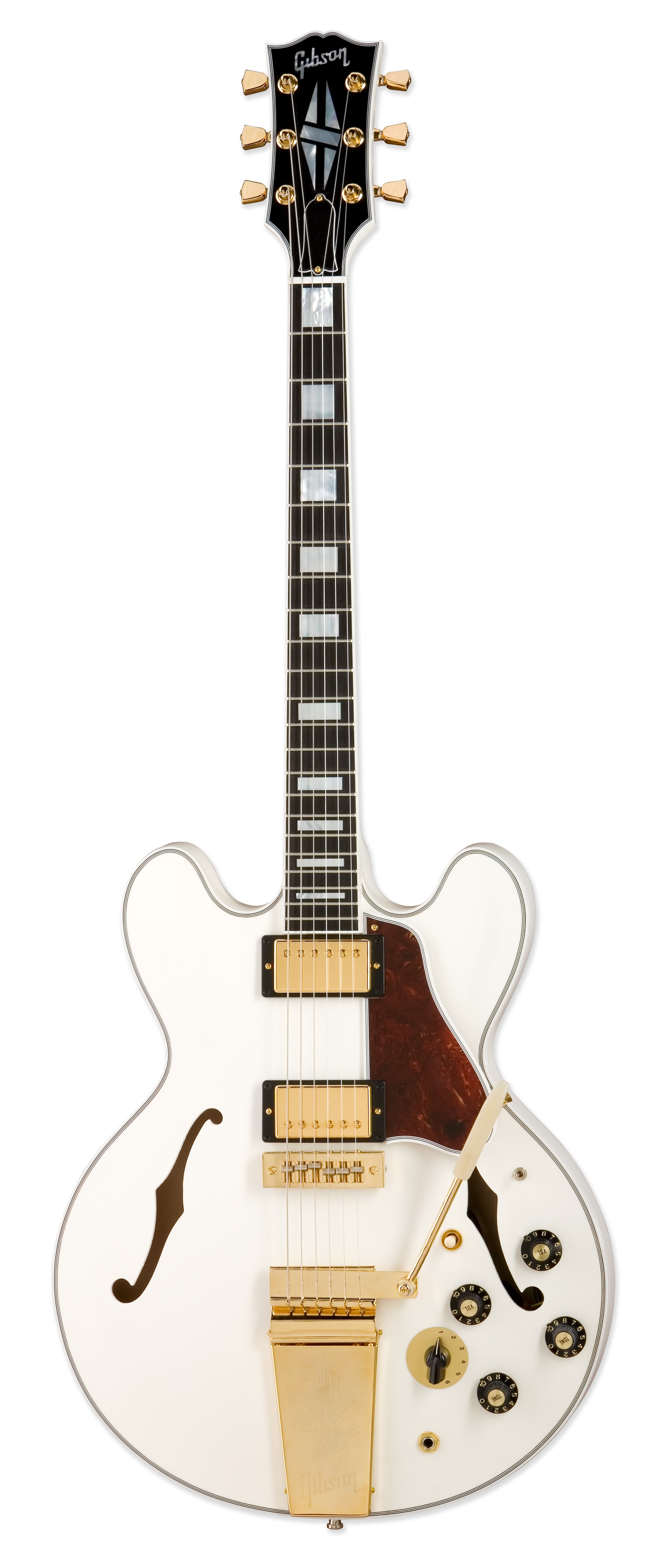 white gibson electric guitar