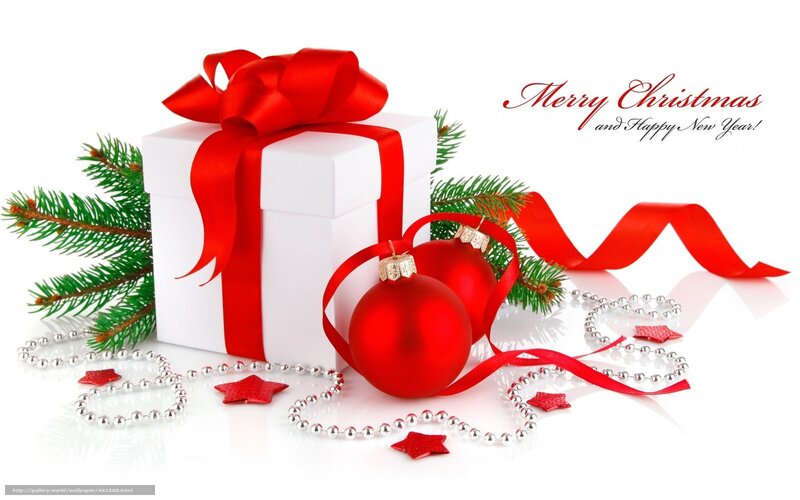 White Gift Box with Ornaments — Festive, Winter, Photograph, Pine Branches