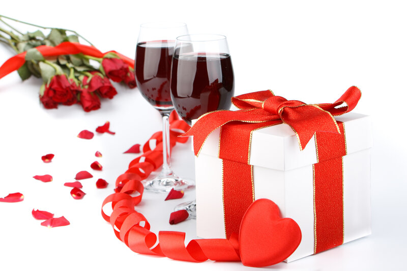 White Gift Box with Roses