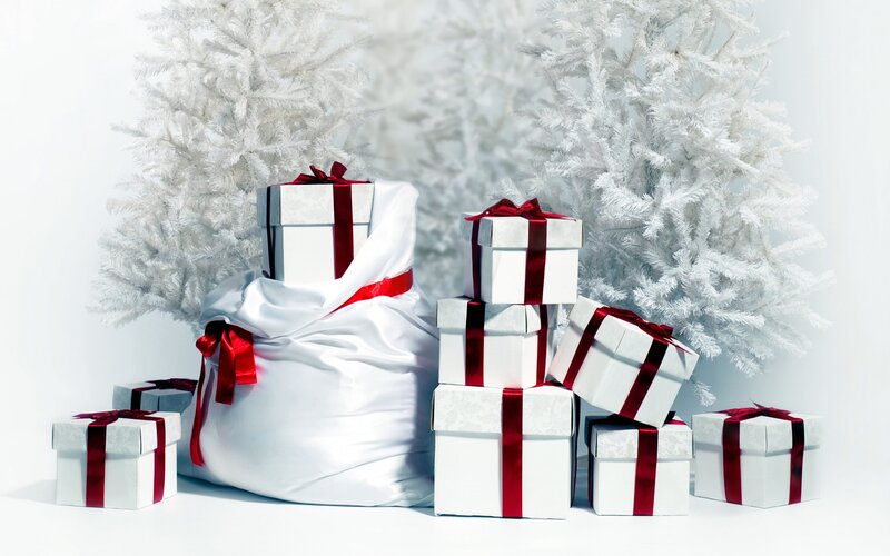 White Gift Boxes and Sack