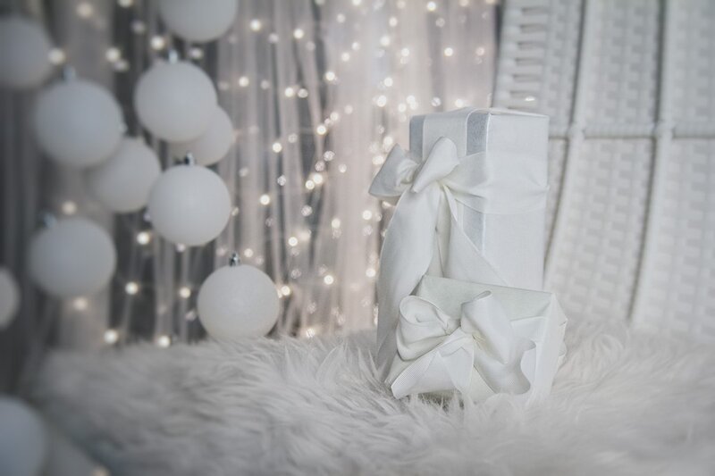White Gift Boxes — Festive