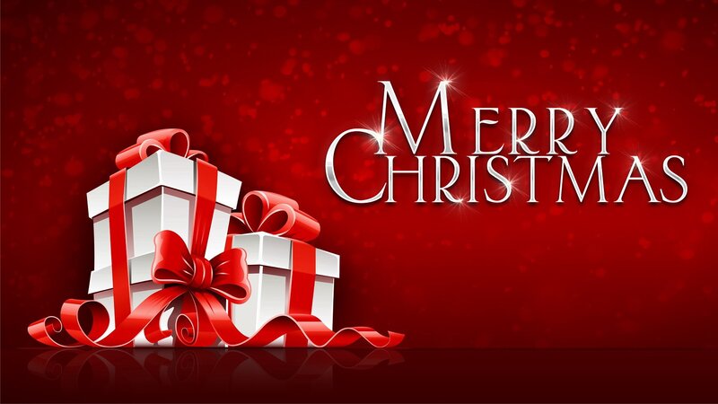 White Gift Boxes — Red, Festive