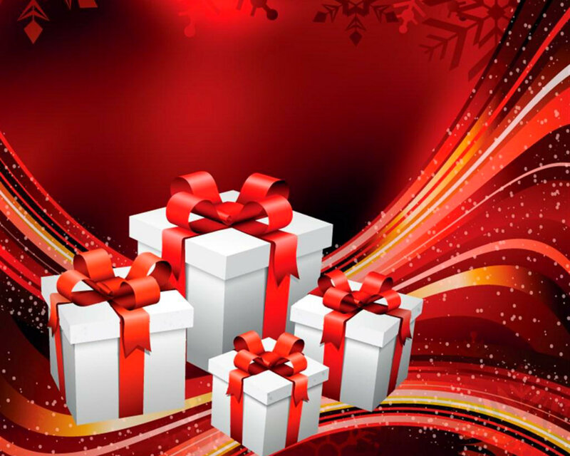 White Gift Boxes — Red