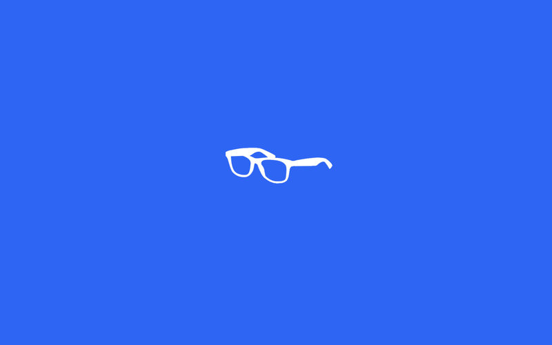white glasses icon