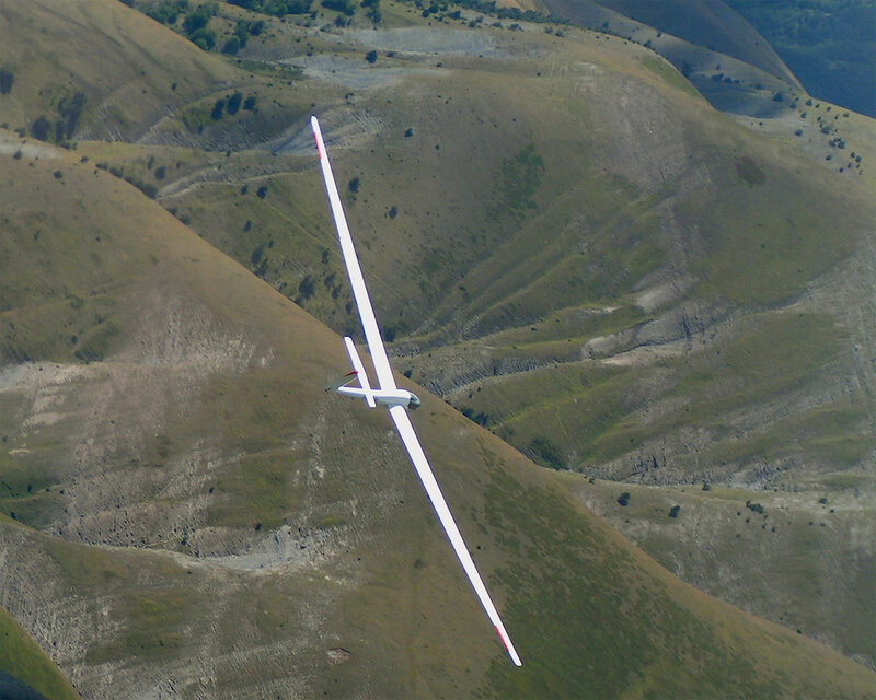 White Glider Aircraft — Serene, Afternoon