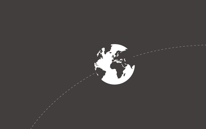 White Globe on Dark Background