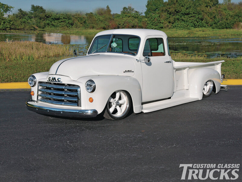 White Gmc Pickup Truck
