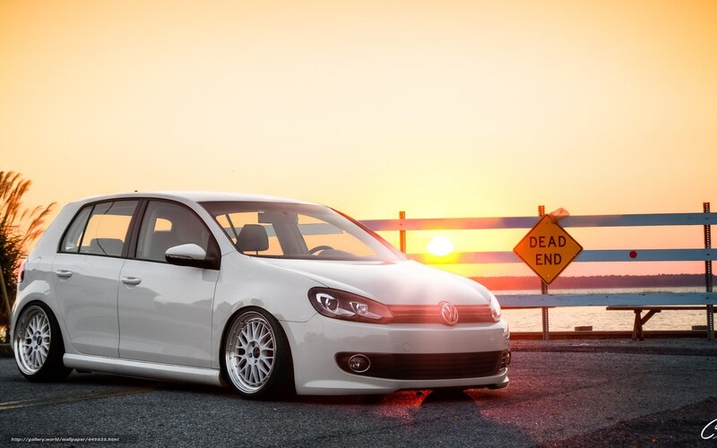 White Golf at sunset