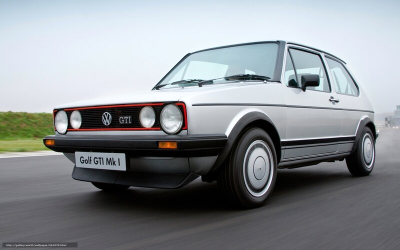White Golf GTI Mk1 on track