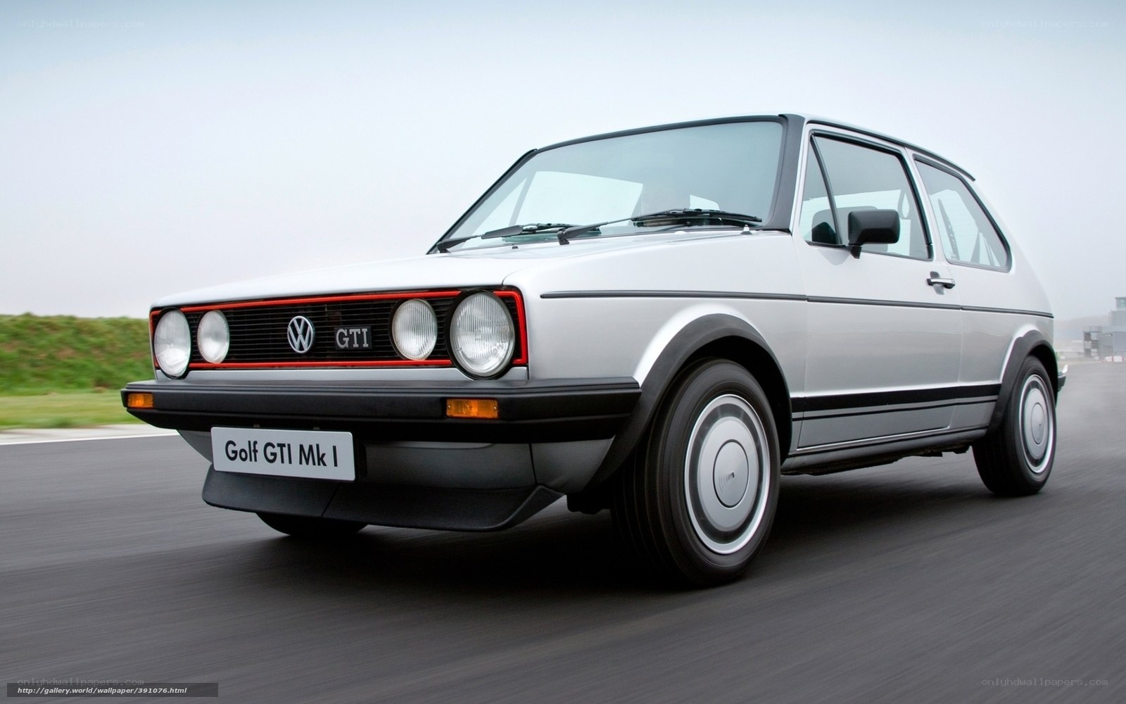 White Golf GTI Mk1 on track