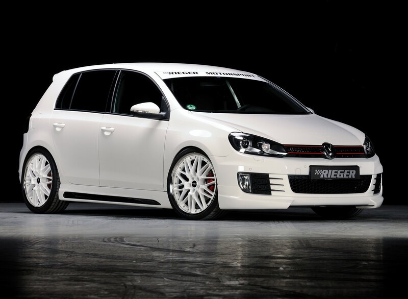 White Golf GTI with Rieger mods