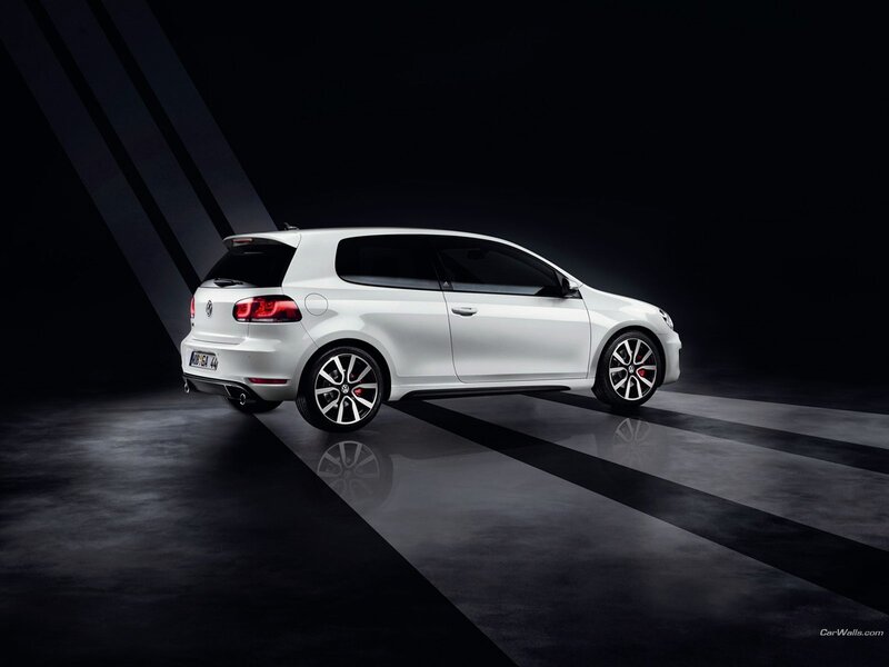 white golf hatchback car
