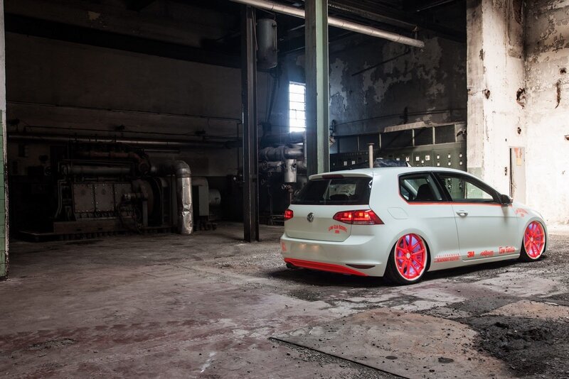 White Golf in an industrial space