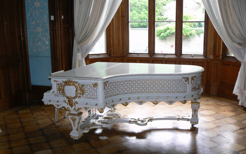White Grand Piano — Serene