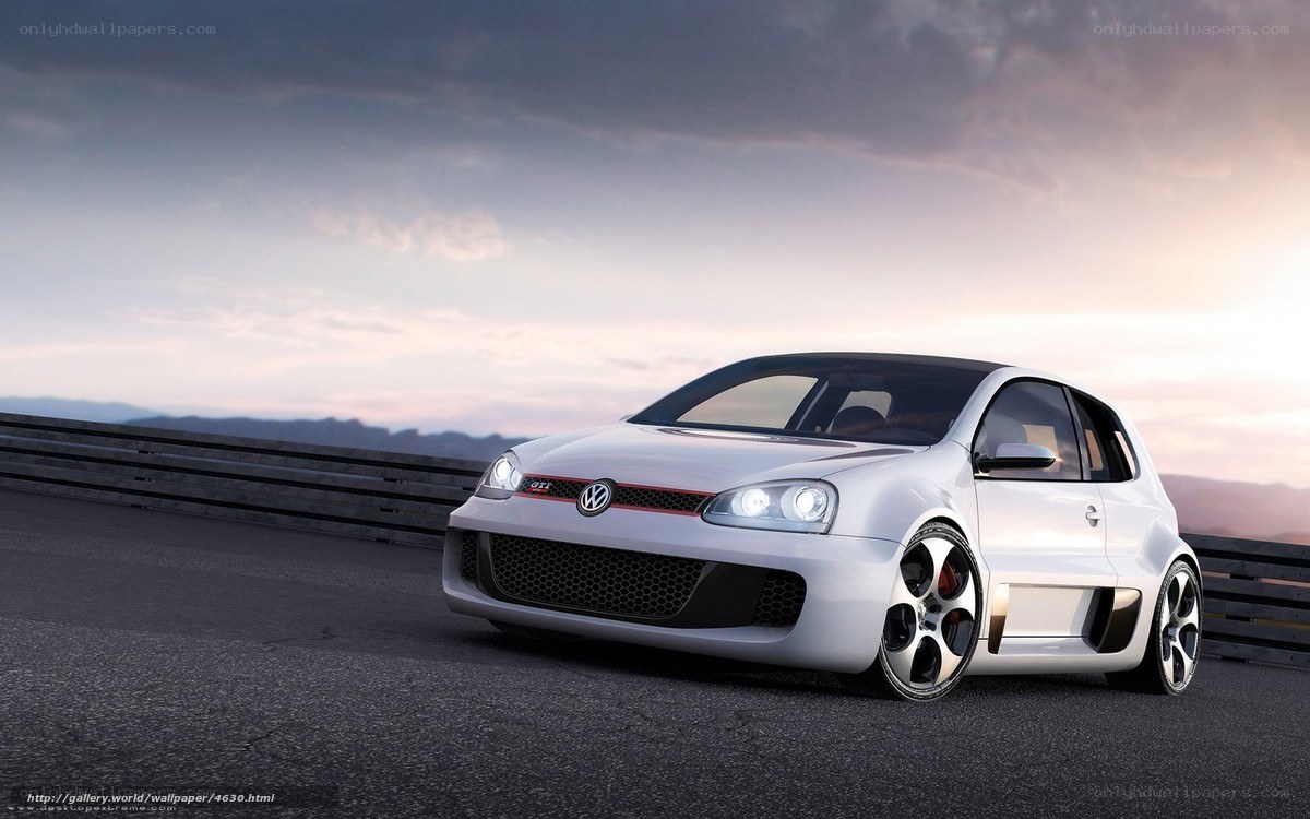 White GTI on a racetrack