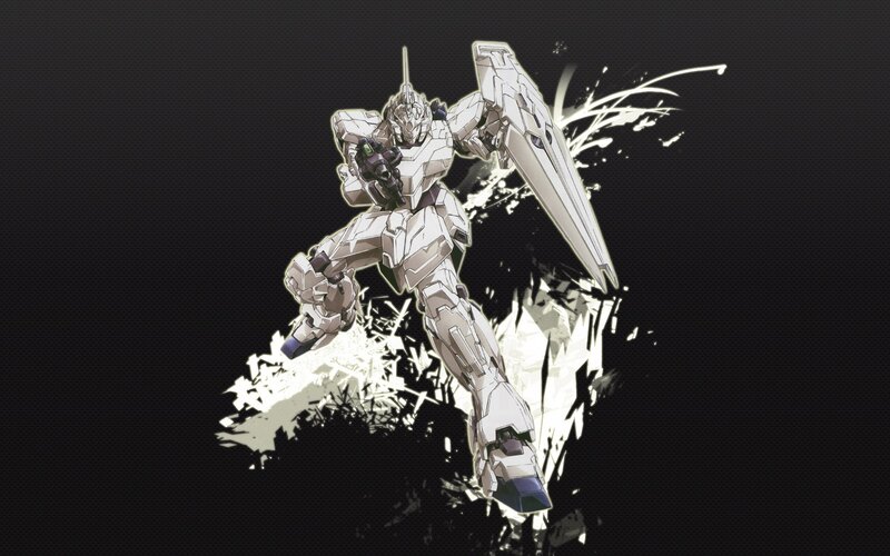 White Gundam in action pose