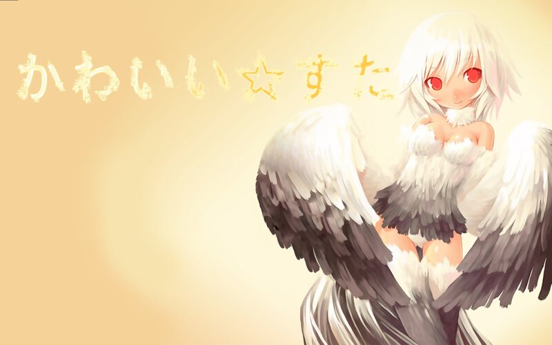 White-haired Angel Girl — Yellow