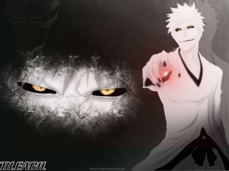 White-haired Anime Character — Black, Dramatic, Eyes