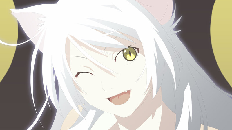 white-haired anime character close-up
