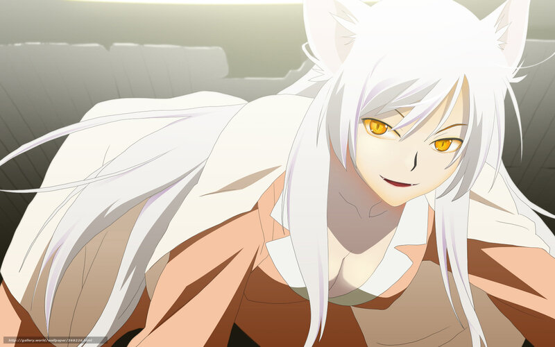 white-haired anime character