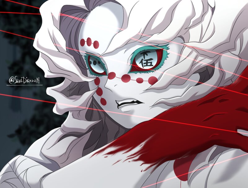 White-haired Anime Character — White, Dramatic, Night