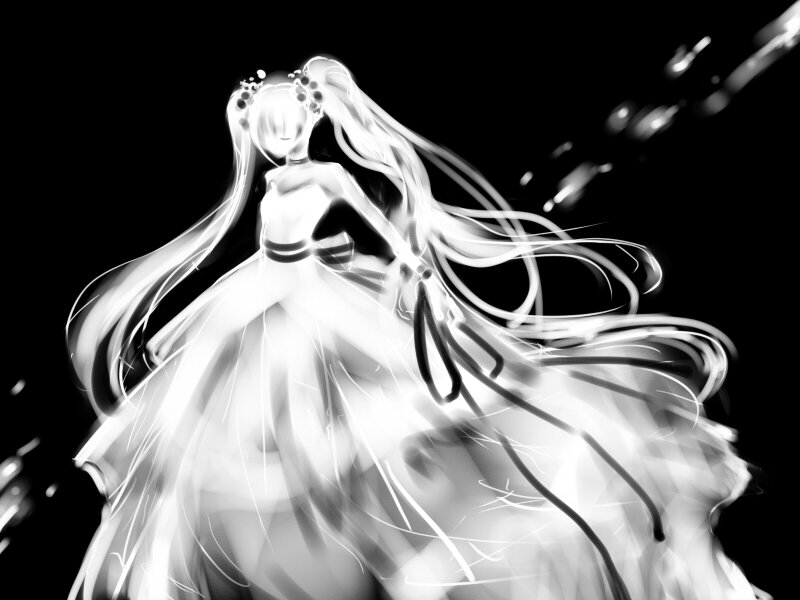 white-haired anime figure in motion