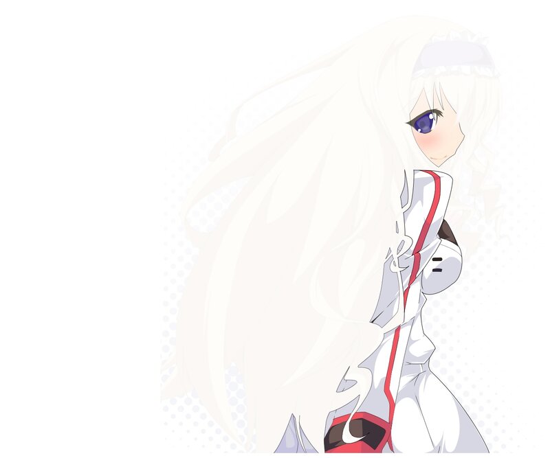 white-haired anime girl