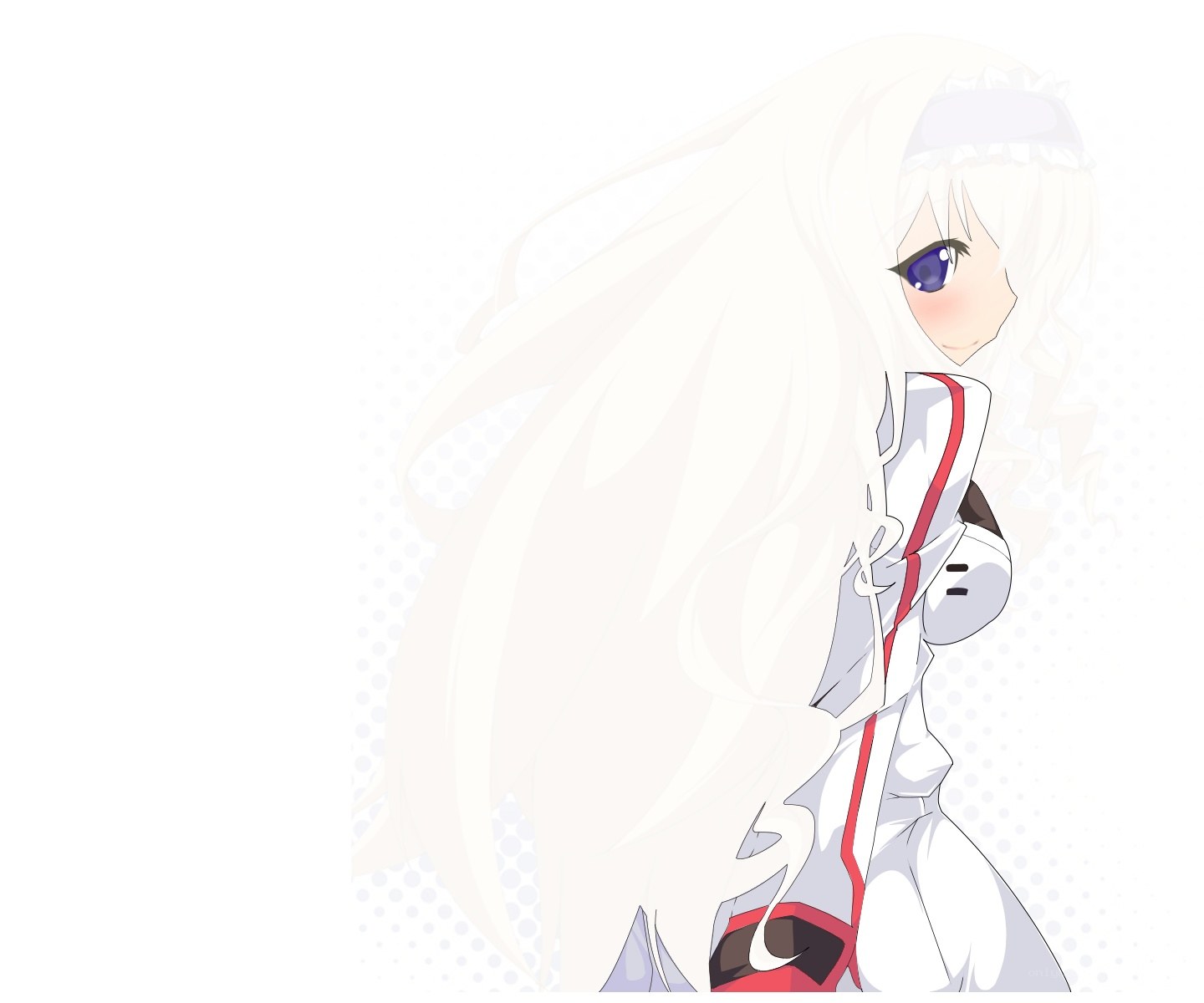 white-haired anime girl